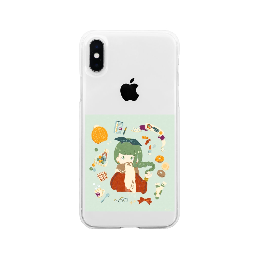 pop-popのPOP girl 『like』 Soft Clear Smartphone Case