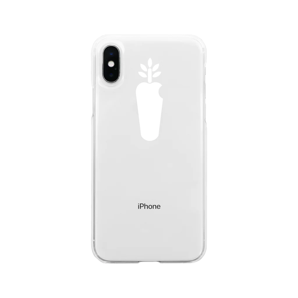 AngelRabbitsのcarrot computer(white) Soft Clear Smartphone Case