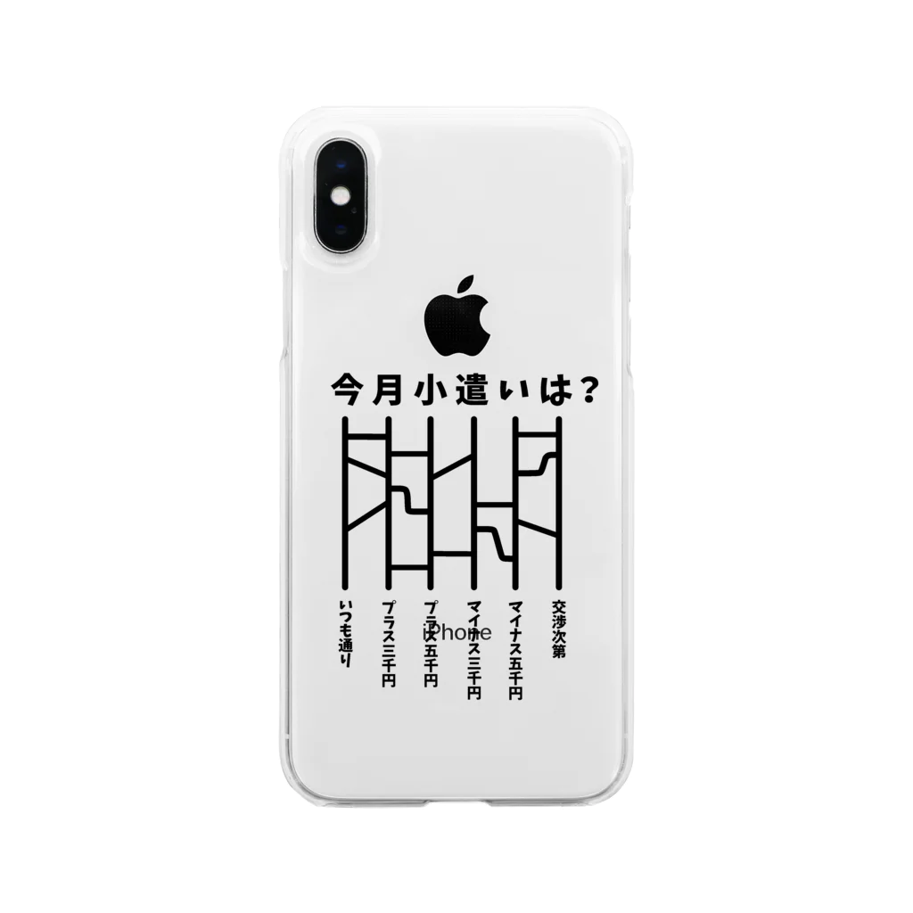 ハナのお店の今月小遣いは？（あみだくじ） Soft Clear Smartphone Case