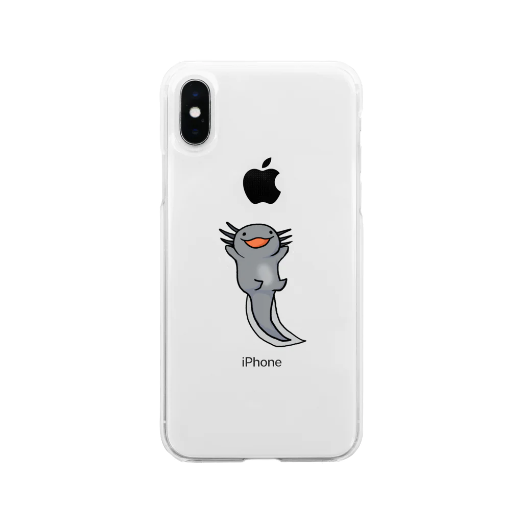 モグラノアナのウーパールーパーのコロ(♂) Soft Clear Smartphone Case