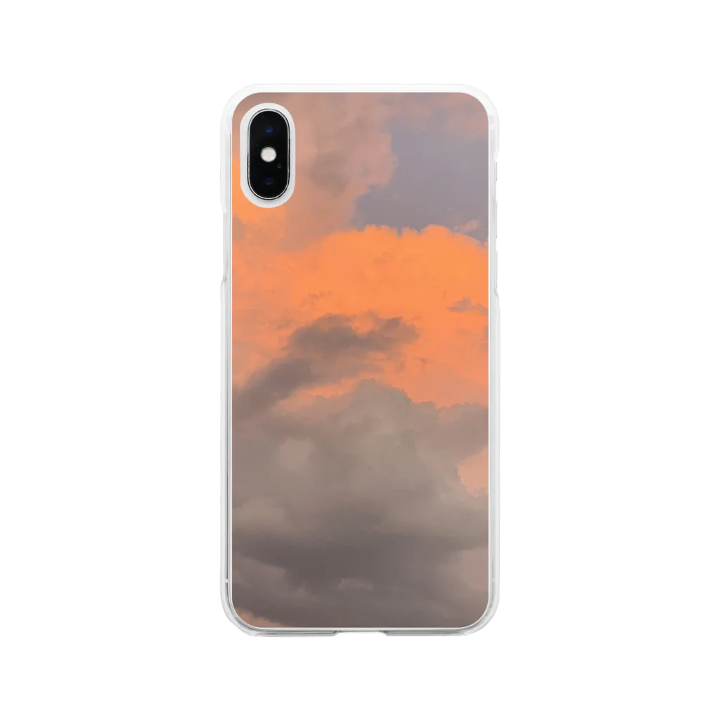 ウマの夕焼け   No.3 Soft Clear Smartphone Case