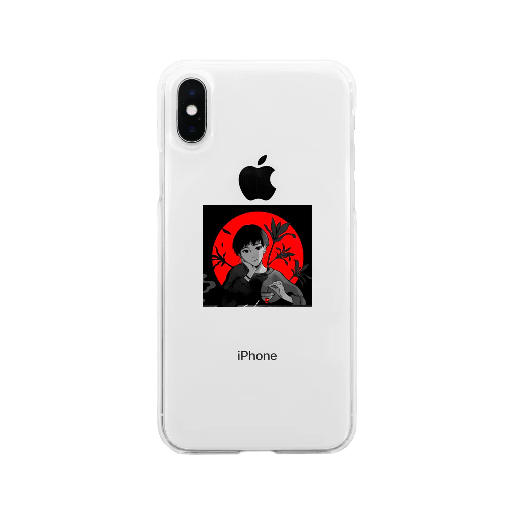 tenten_のらん Soft Clear Smartphone Case