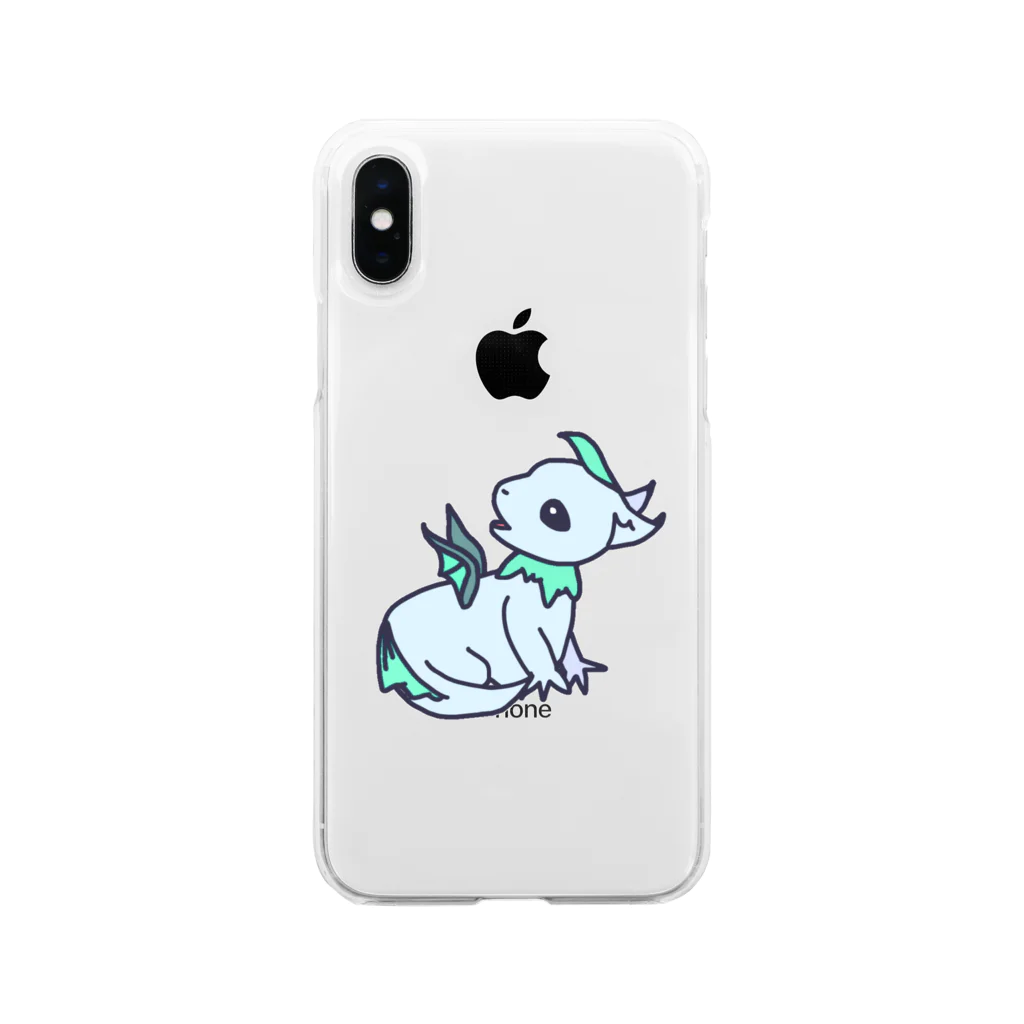 ドラゴンとダイナソーの【ちんぷんかんぷんなドラゴン】 Soft Clear Smartphone Case