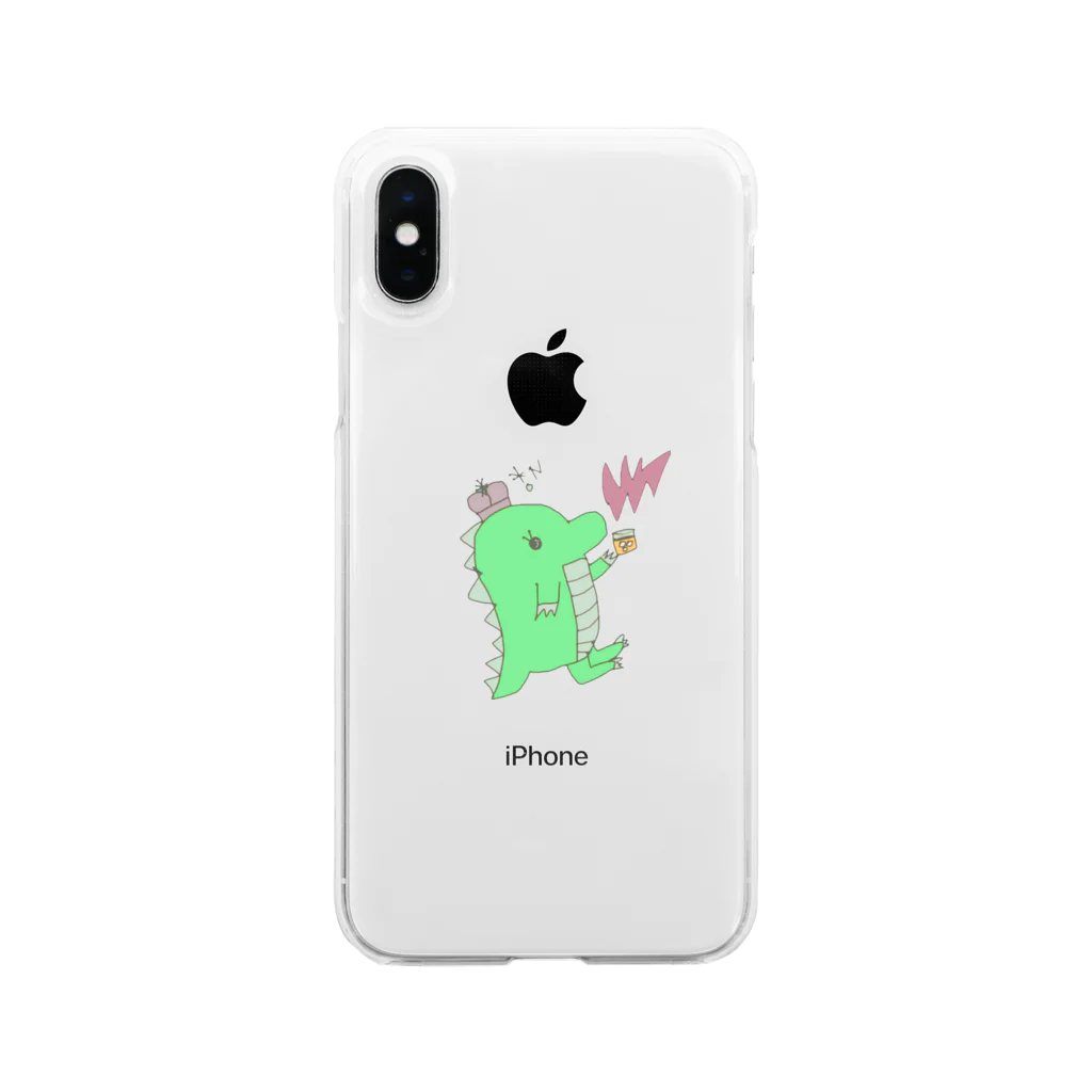 成瀬's SHOPの恐竜のきぃくん Soft Clear Smartphone Case