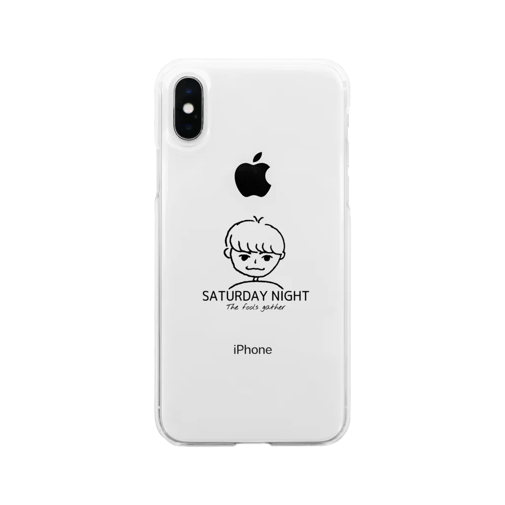 SATURDAY_NIGHTのサタデーナイト Soft Clear Smartphone Case