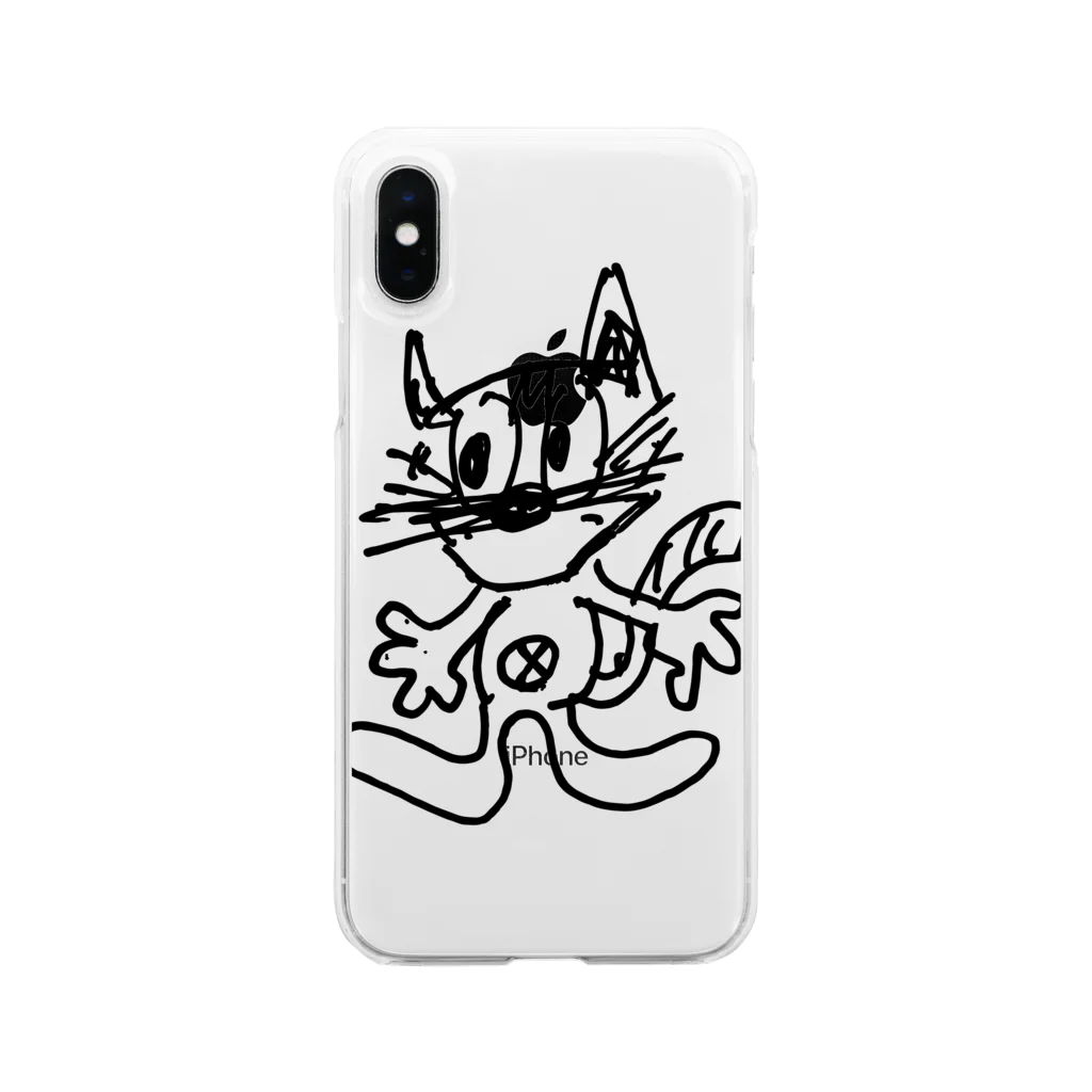 icccchiiiiのこてつ Soft Clear Smartphone Case