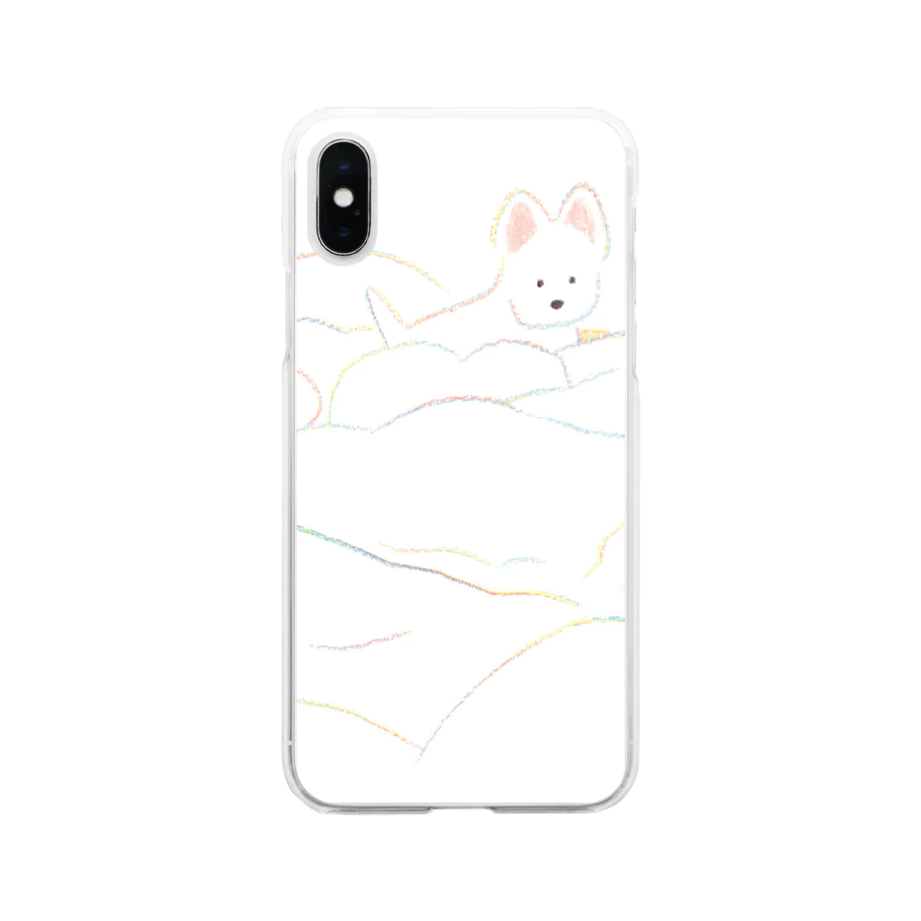 てらおかなつみのいぬの絵 Soft Clear Smartphone Case