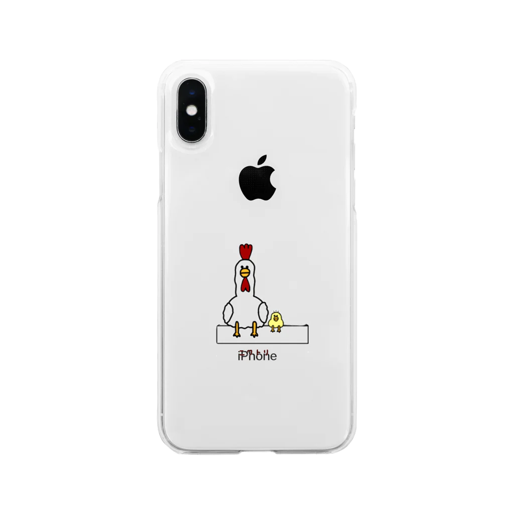 ☆PoPo☆のニワさんとピヨちゃん Soft Clear Smartphone Case