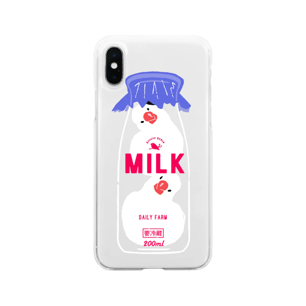 EASEのミルク文鳥 Soft Clear Smartphone Case