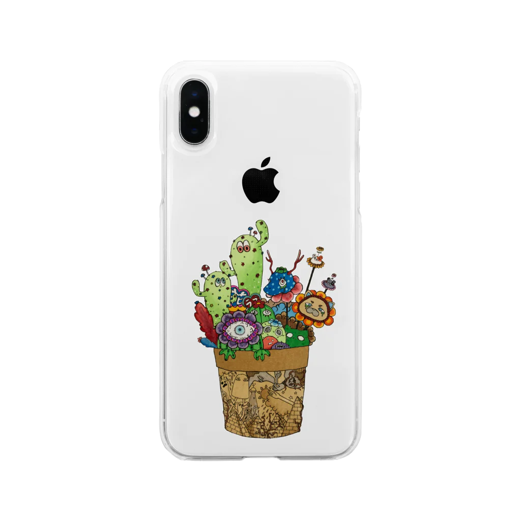 KAIBUTUYASANの多肉植物 Soft Clear Smartphone Case