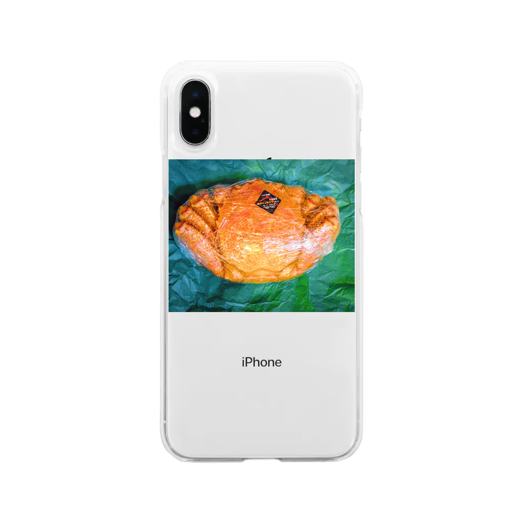 momo_emiのカニ Soft Clear Smartphone Case