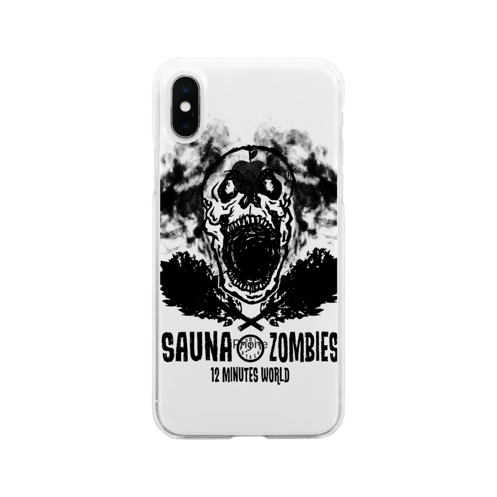 SAUNA ZOMBIESのSAUNAZOMBIES / サウナゾンビーズ - SATORI DOKURO スマホケース - Soft Clear Smartphone Case