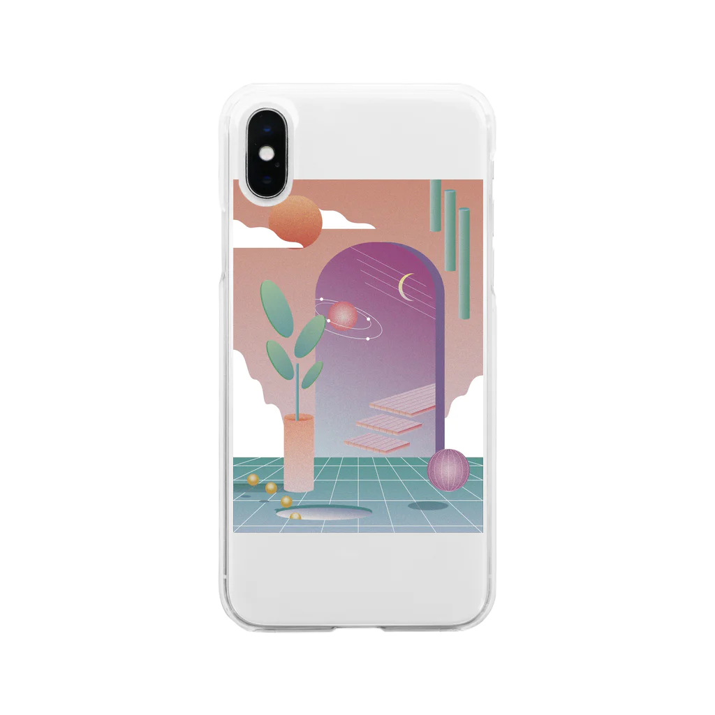 H0R!KOの月と太陽 Soft Clear Smartphone Case