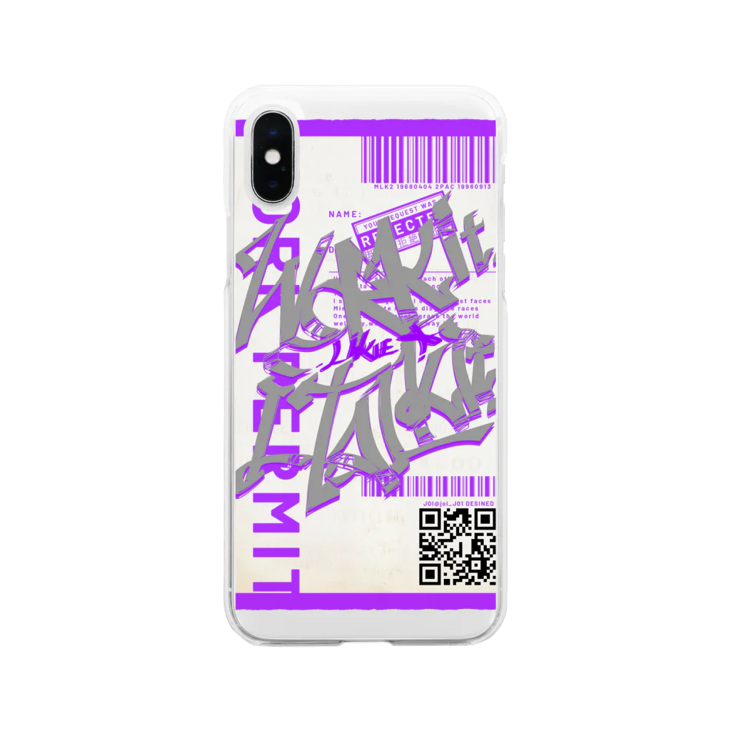 JoiのWork it like a I talk itのはいいろ Soft Clear Smartphone Case