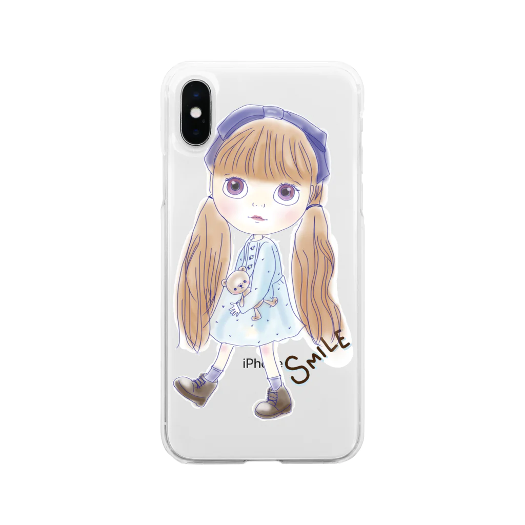 SANA-CUTEのお人形-SMILE Soft Clear Smartphone Case