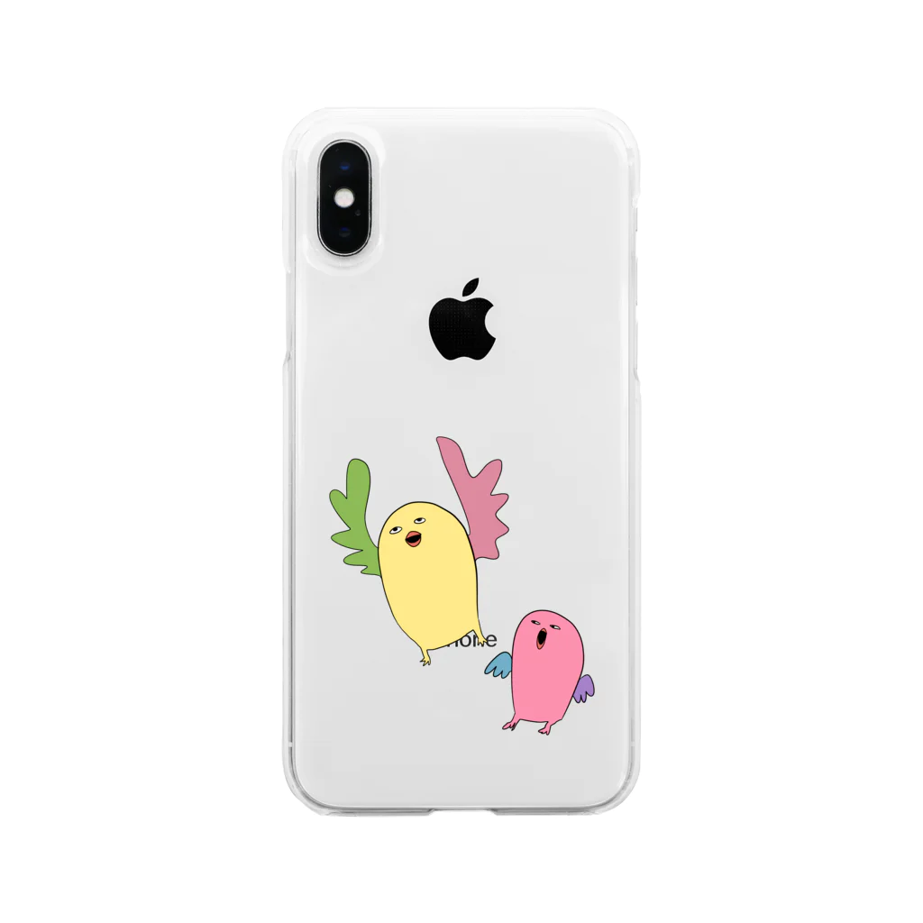 ヤキトリハウスのとびたいとり Soft Clear Smartphone Case