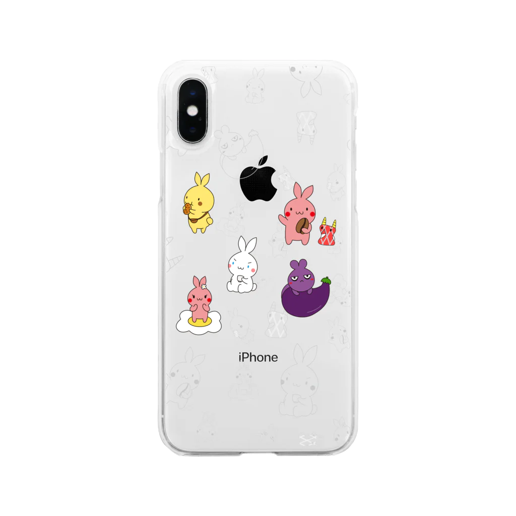 おおはらつかさのおみせのこうべりおん全員集合スマホケース Soft Clear Smartphone Case