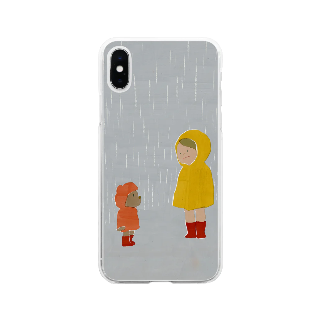 ワシキタチナツ|Illustrationの雨宿り Soft Clear Smartphone Case