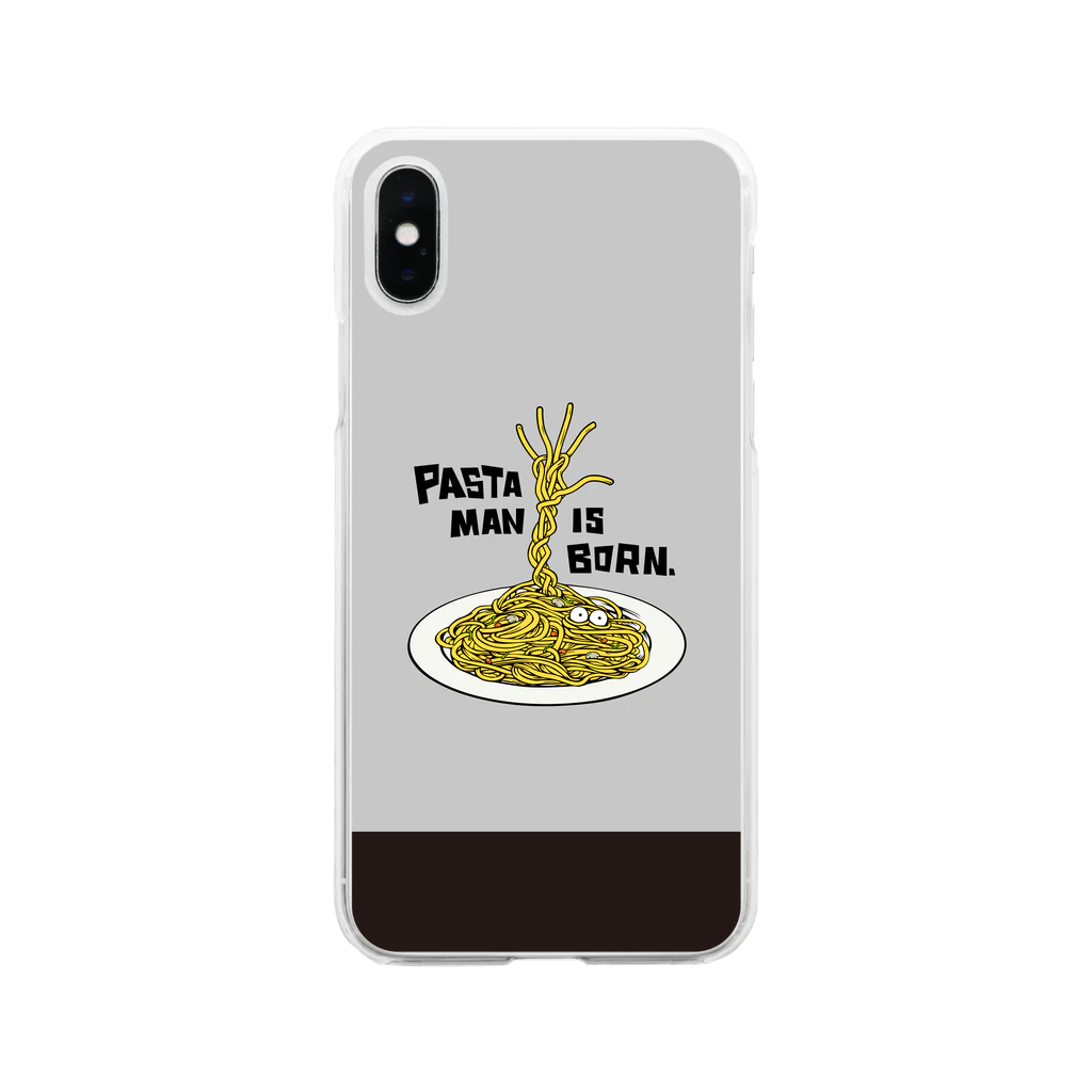 モルク -molk-のパスタマン誕生！ -PastaMan is born- Soft Clear Smartphone Case