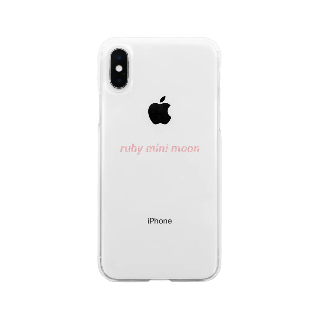 ruby mini moonのロゴ Soft Clear Smartphone Case