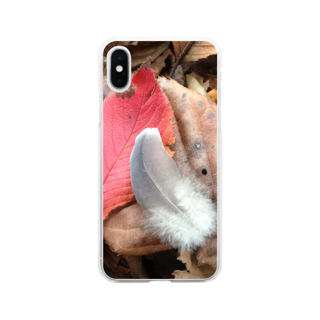 写真的徒然草の羽 Soft Clear Smartphone Case