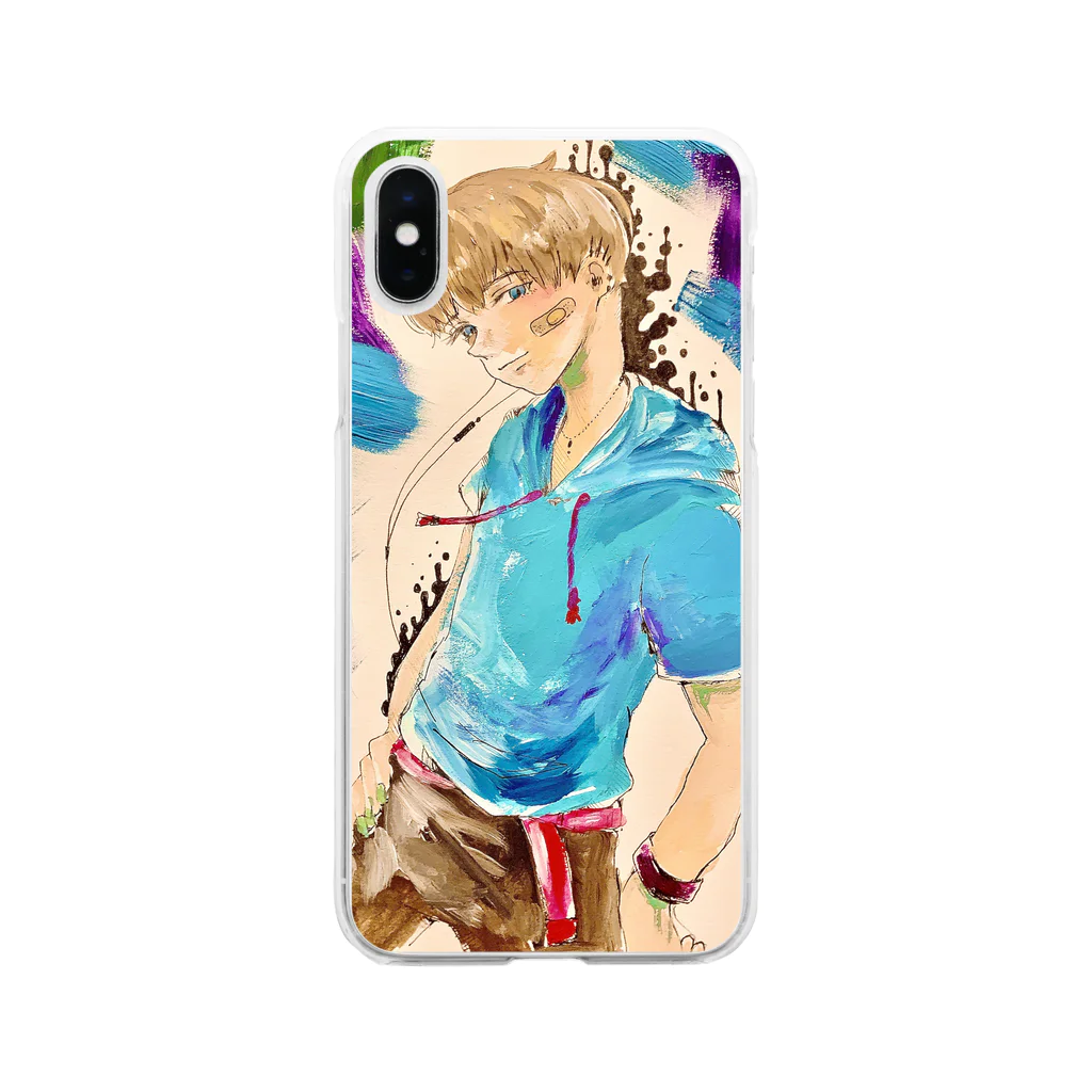 はるアトリエ🎨のいっけめん兄ちゃん Soft Clear Smartphone Case