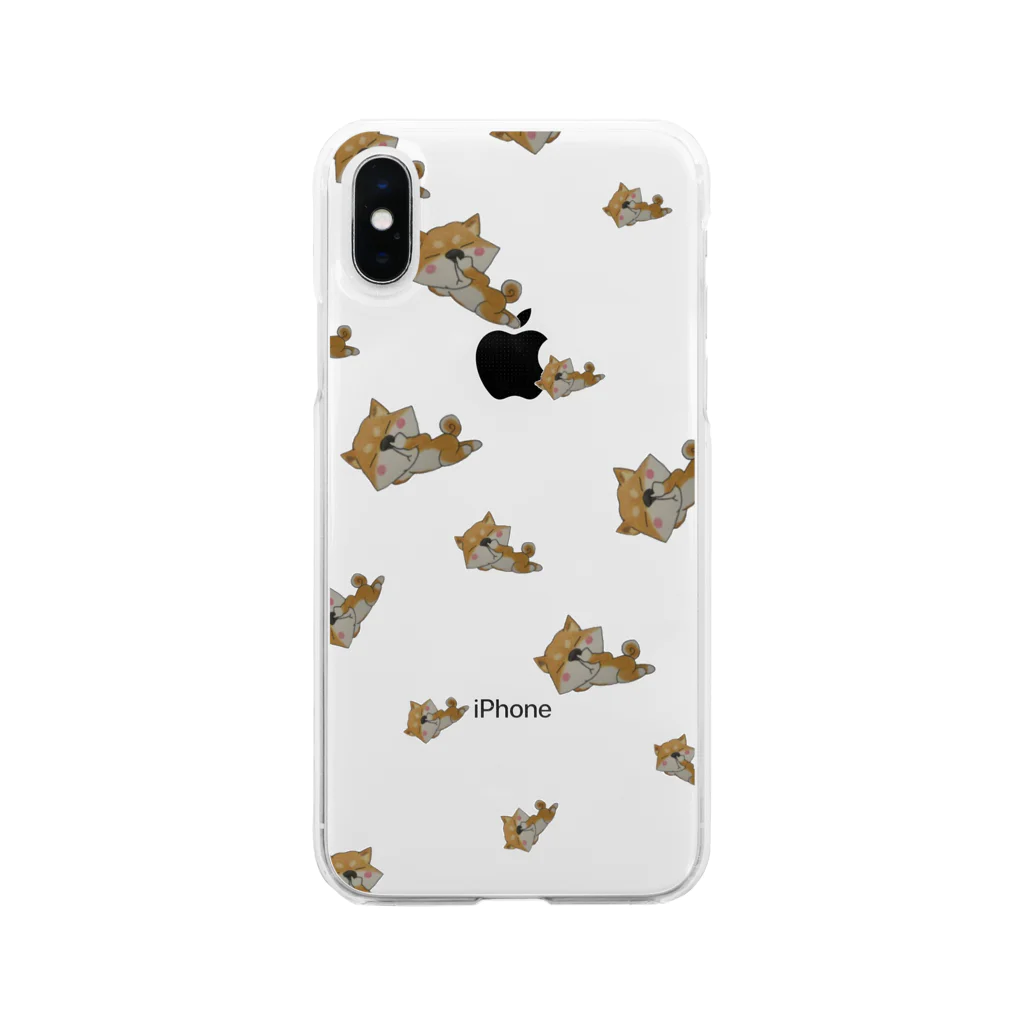 宝町四兄弟の鼻掘る柴犬 Soft Clear Smartphone Case