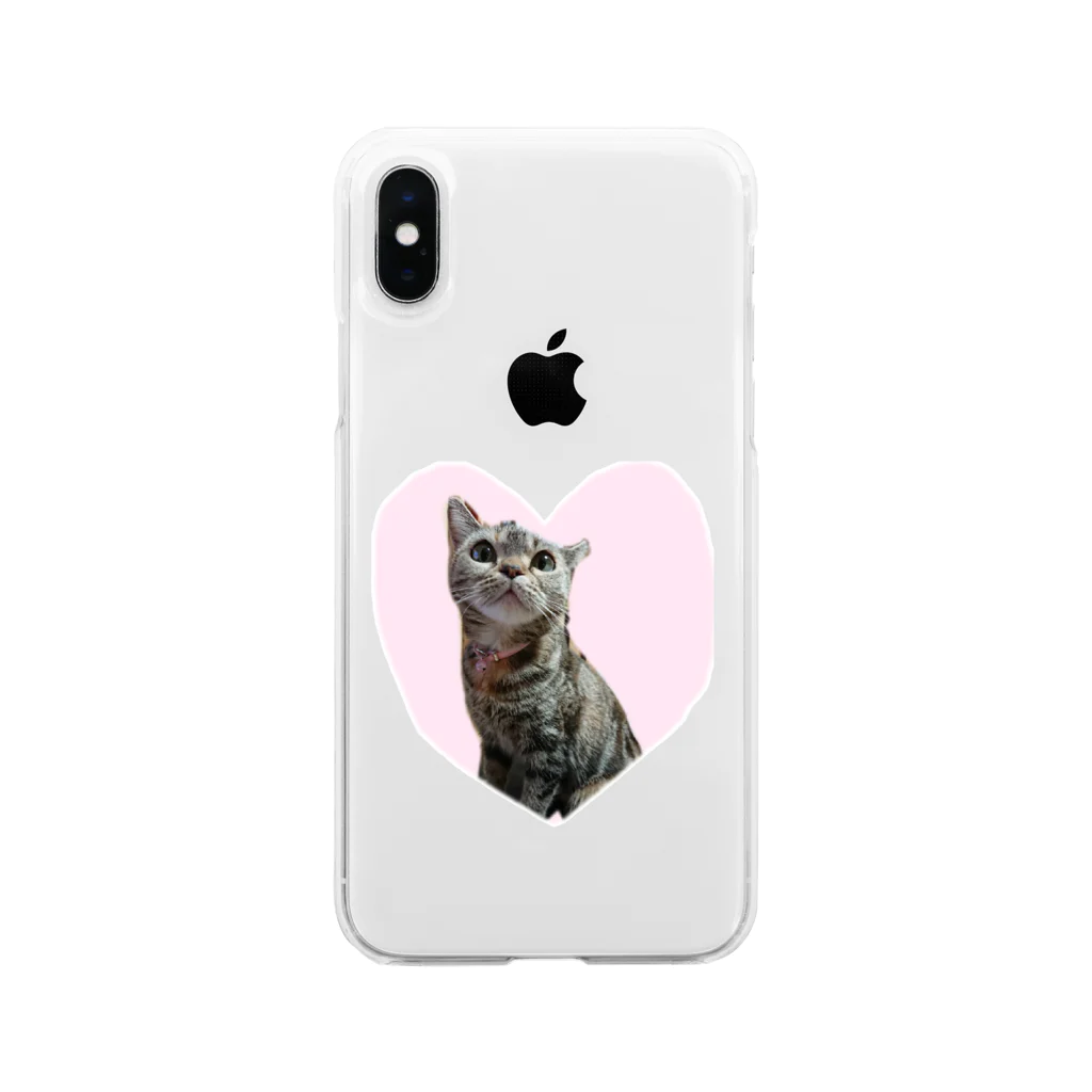 ICS.EMICHANのねこ ハート Soft Clear Smartphone Case