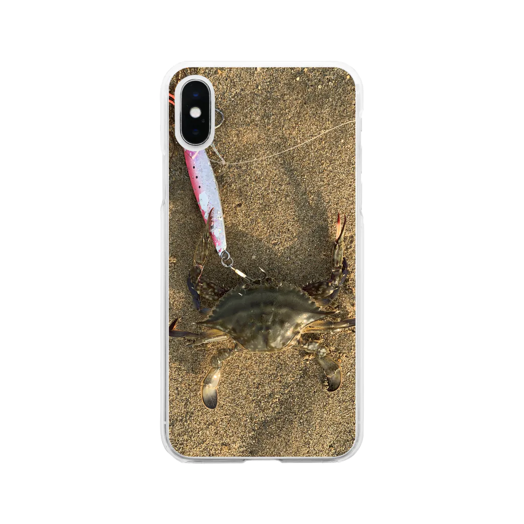 ヂケ太グッズのワタリガニ Soft Clear Smartphone Case