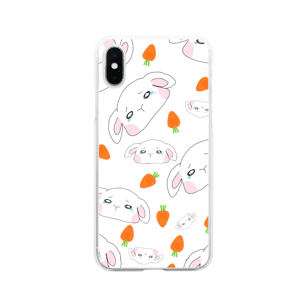 kanpasoのぴえんU.SA　ランダム×にんじん　ノーマル Soft Clear Smartphone Case