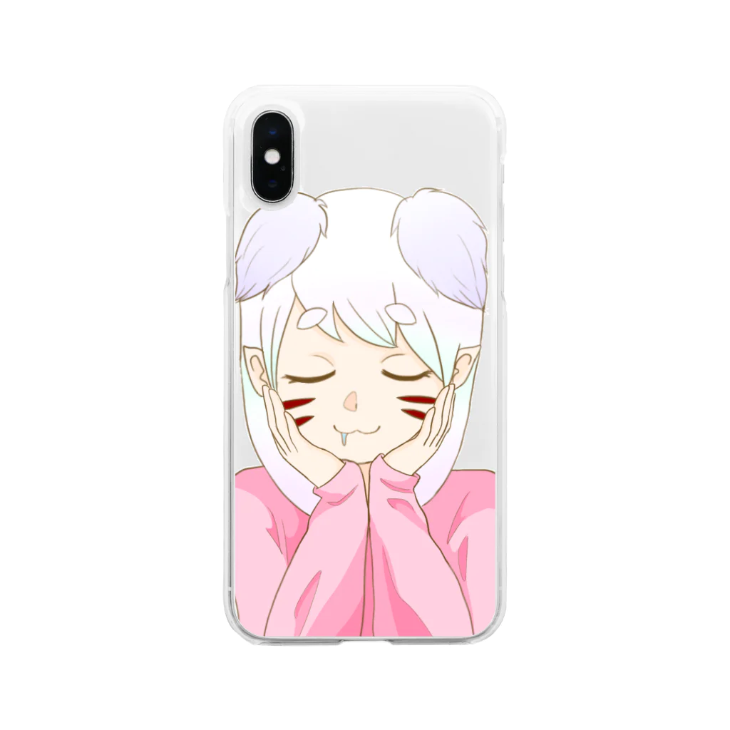 lululuの居眠りこま Soft Clear Smartphone Case