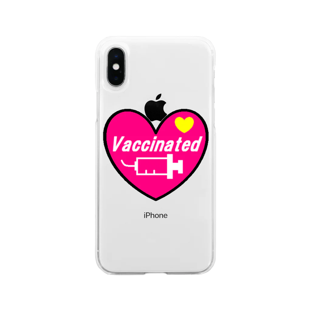 ワクチン接種済みアイテム💕のワクチン接種済み Soft Clear Smartphone Case