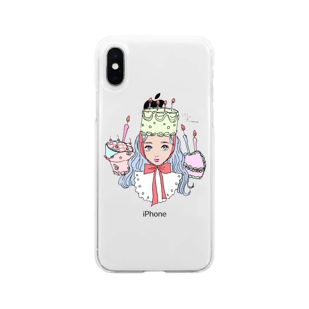 ℳ𝒾𝓊 𝒦𝓊𝓈𝒶𝓂𝒶のcake Soft Clear Smartphone Case