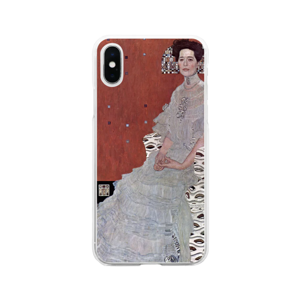 art-standard（アートスタンダード）のグスタフ・クリムト（Gustav Klimt） / 『フリッツア・リードラーの肖像』（1906年） Soft Clear Smartphone Case