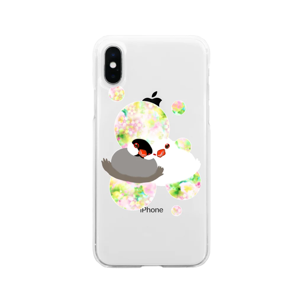 Lily bird（リリーバード）のとろける文鳥ず2 Soft Clear Smartphone Case