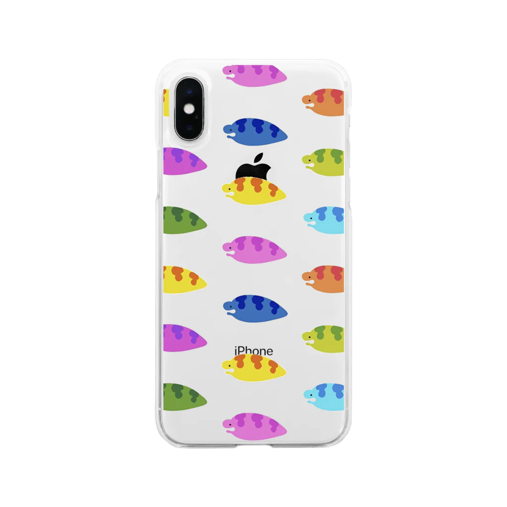 魚子のカラフルウツボ Soft Clear Smartphone Case