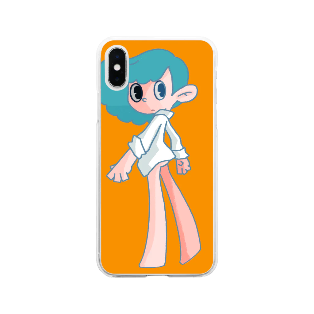 マズルノマの彼シャツgirl Soft Clear Smartphone Case