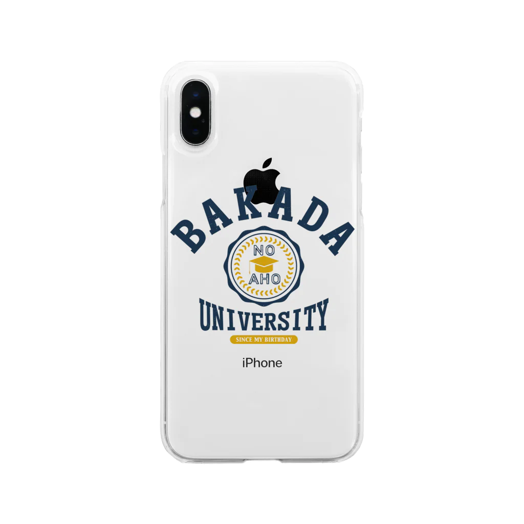 グラフィンのバカダ大学 BAKADA UNIVERSITY Soft Clear Smartphone Case