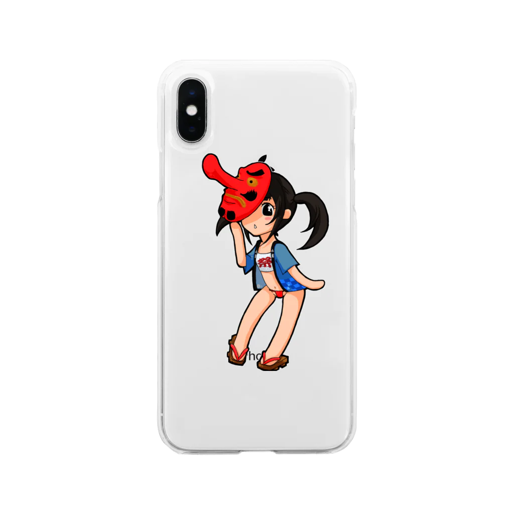 てんぐちんのてんぐちん 全身 Soft Clear Smartphone Case