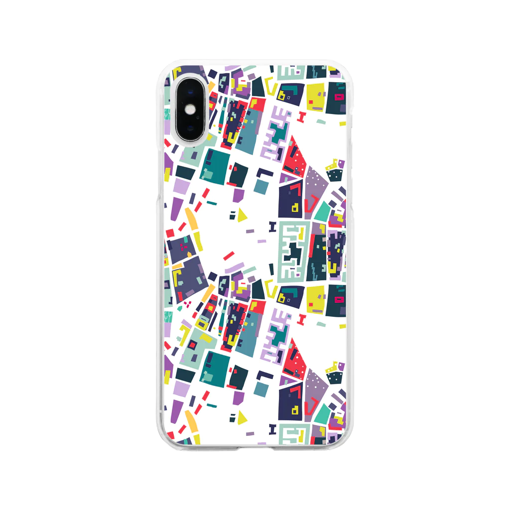 SANKAKU DESIGN STOREの秩序と無秩序のモダンアート。 light Soft Clear Smartphone Case