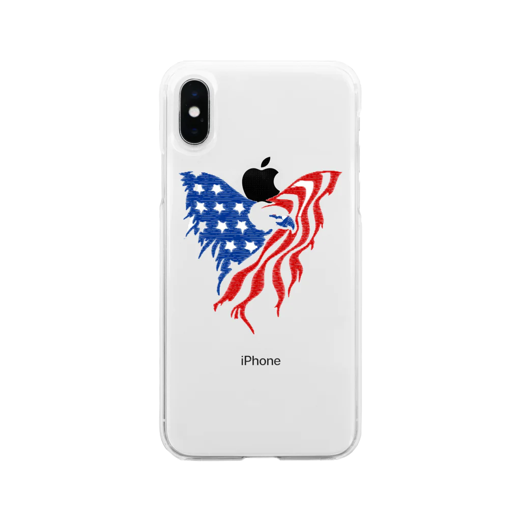 Fred HorstmanのAmerican Bald Eagle Soft Clear Smartphone Case