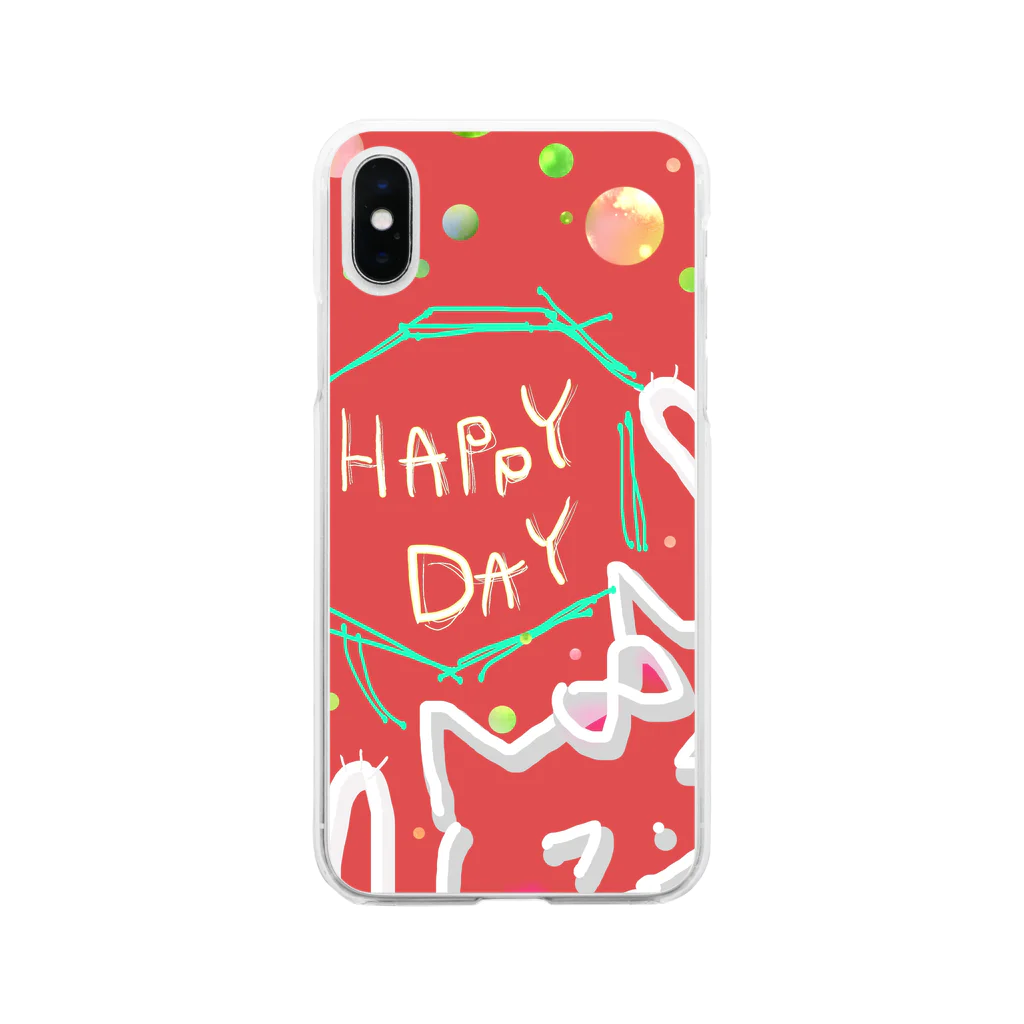HOME-HASUのはぴねこ Soft Clear Smartphone Case