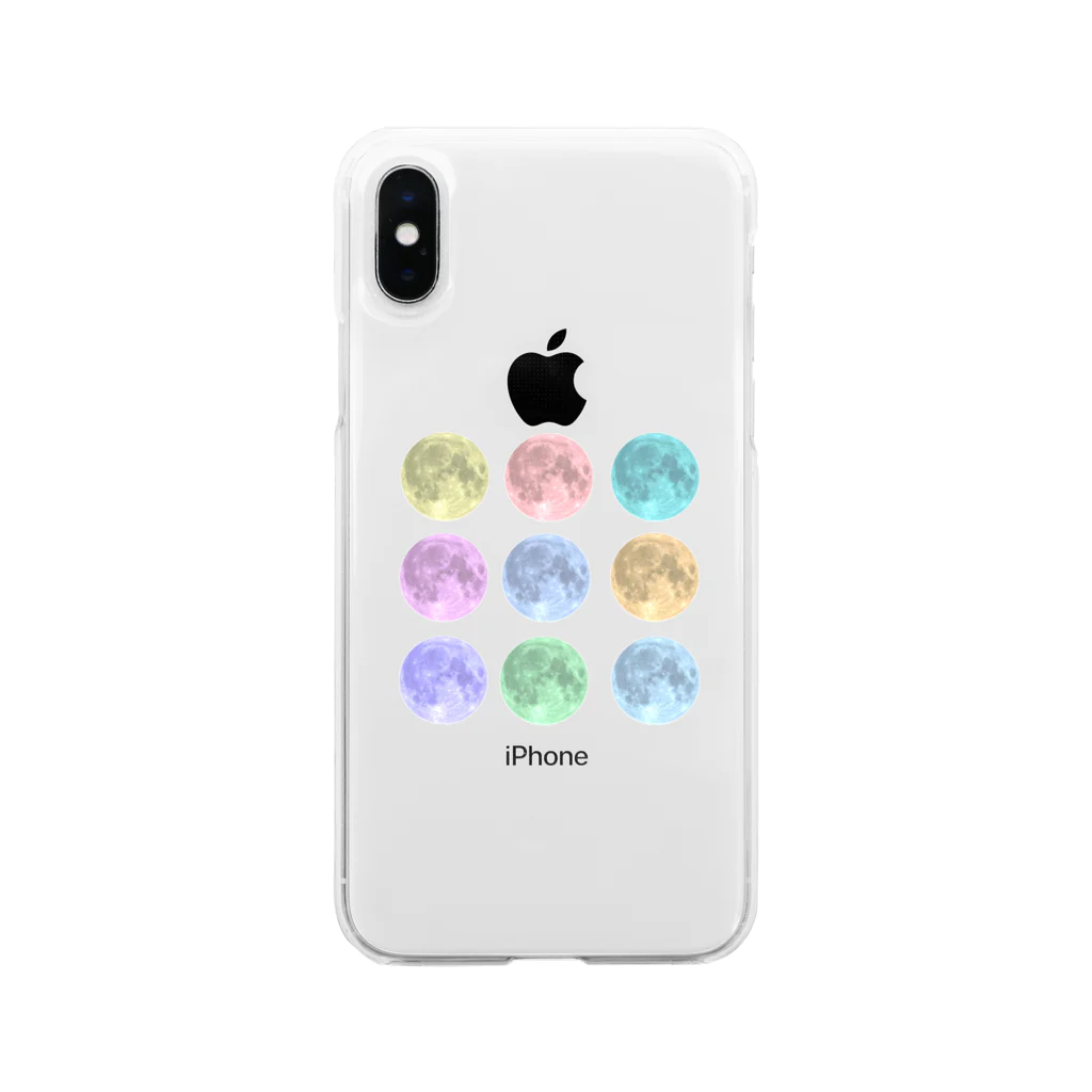 TANUKIのカラフルmoon Soft Clear Smartphone Case