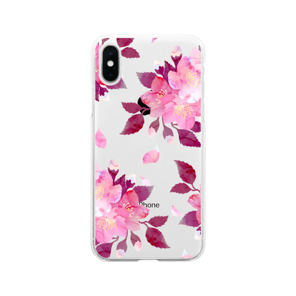 ひのいろ研究室　購買部の花逍遥 Soft Clear Smartphone Case