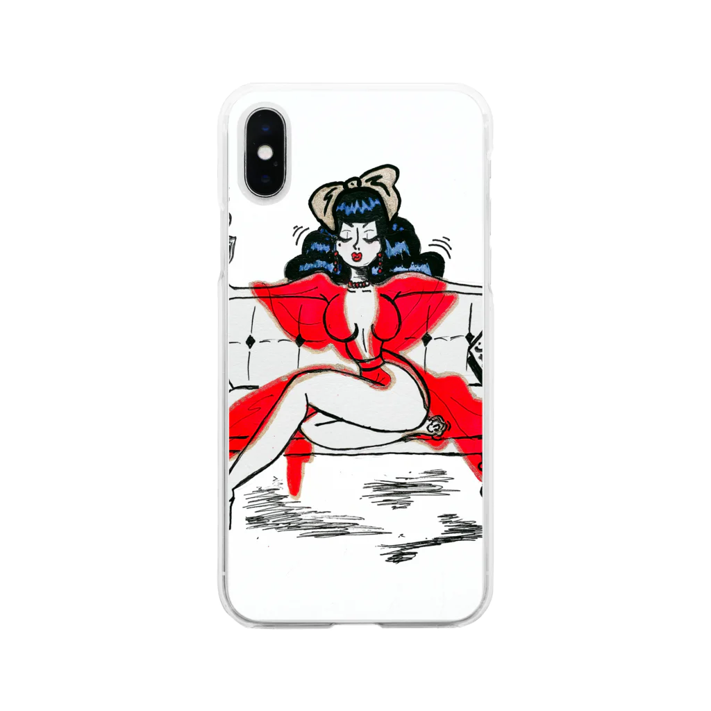 AsakaOsakaのQueen's collection Soft Clear Smartphone Case