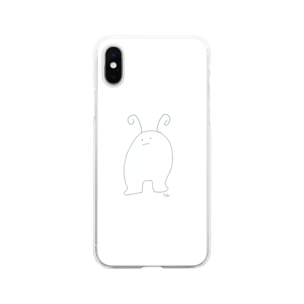 kii_210の植物宇宙人　ホワイト Soft Clear Smartphone Case