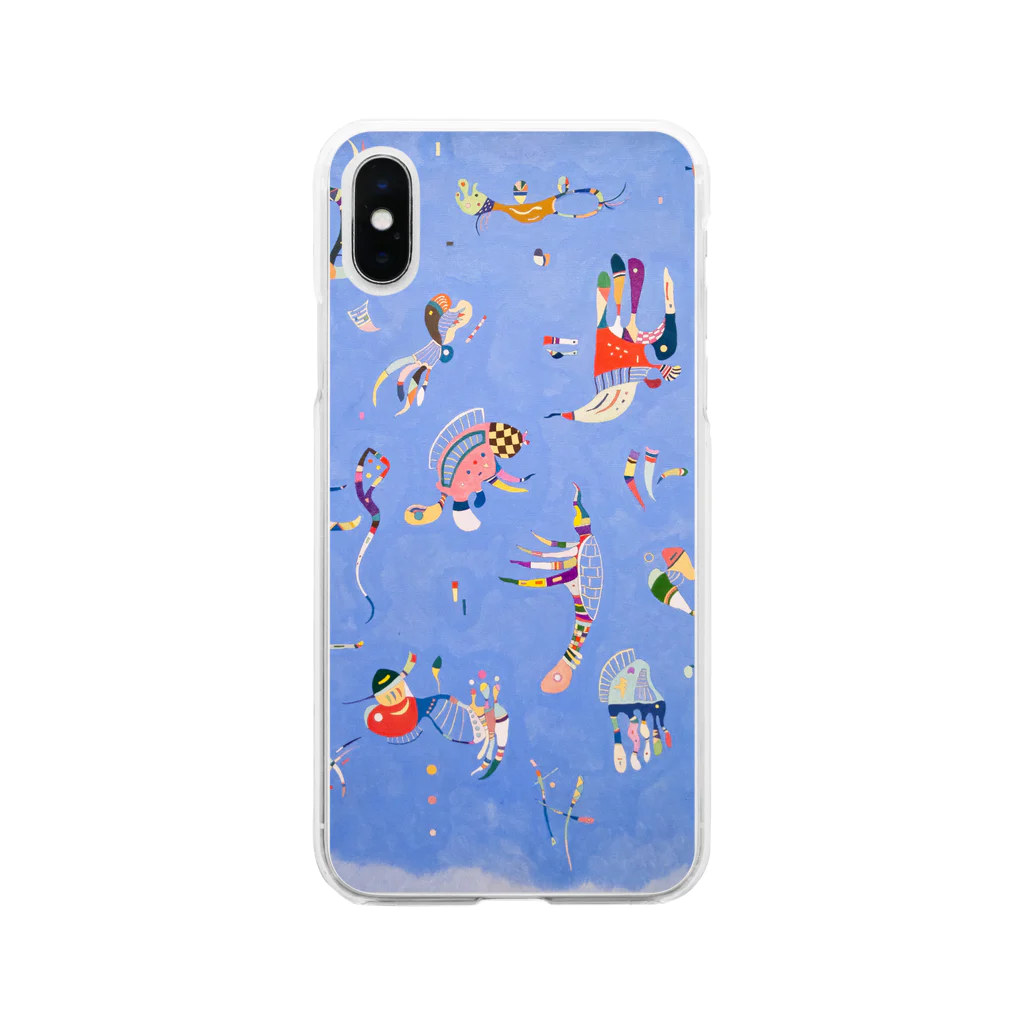 世界の絵画アートグッズのワシリー・カンディンスキー 《空の青》 Soft Clear Smartphone Case