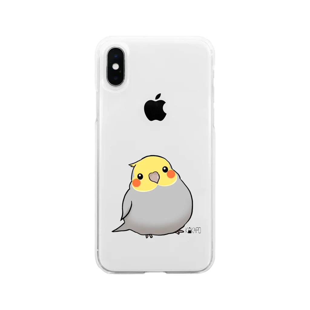 *KAKAPO*の*KAKAPO*のふんわりオカメインコちゃん(のまる) Soft Clear Smartphone Case