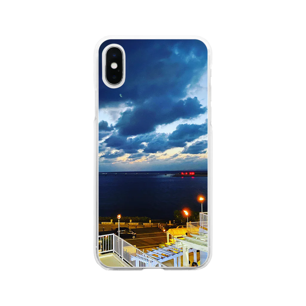 ppmの滑走路、夜景 Soft Clear Smartphone Case