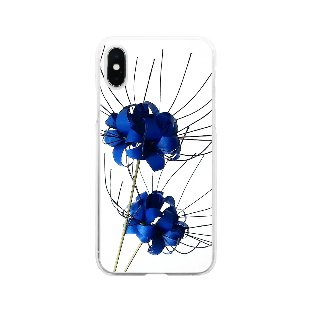 s-bloomの折り紙　彼岸花 Soft Clear Smartphone Case